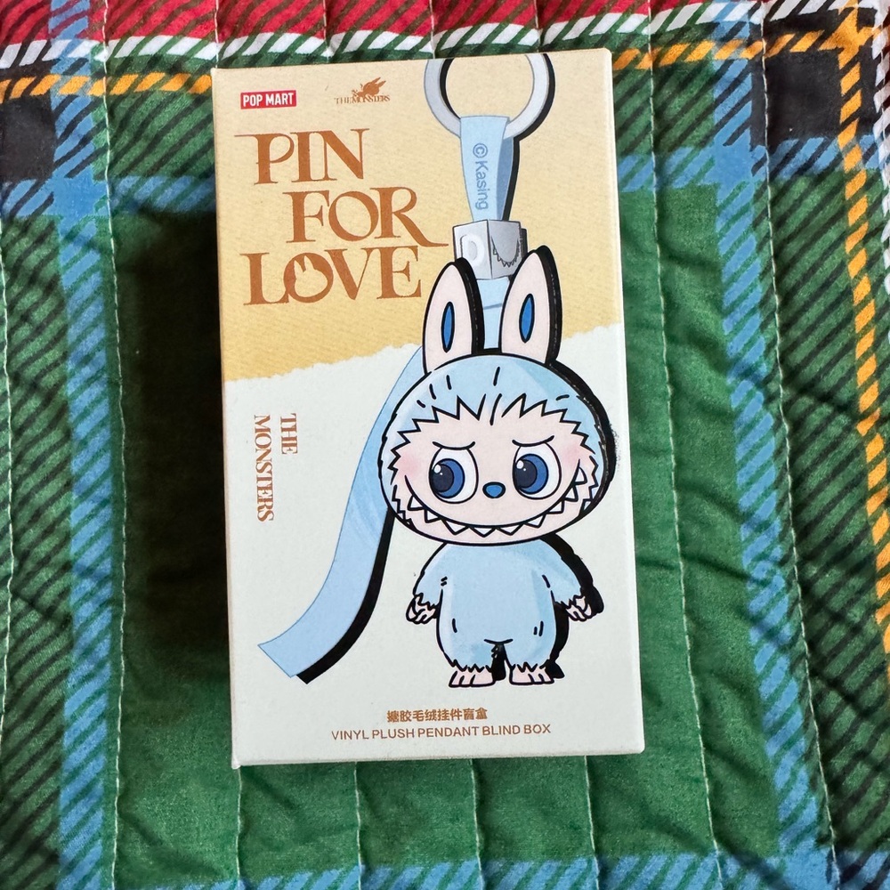 Pop Mart Labubu Pin for Love Plush Pendant Letter “J” New Authentic